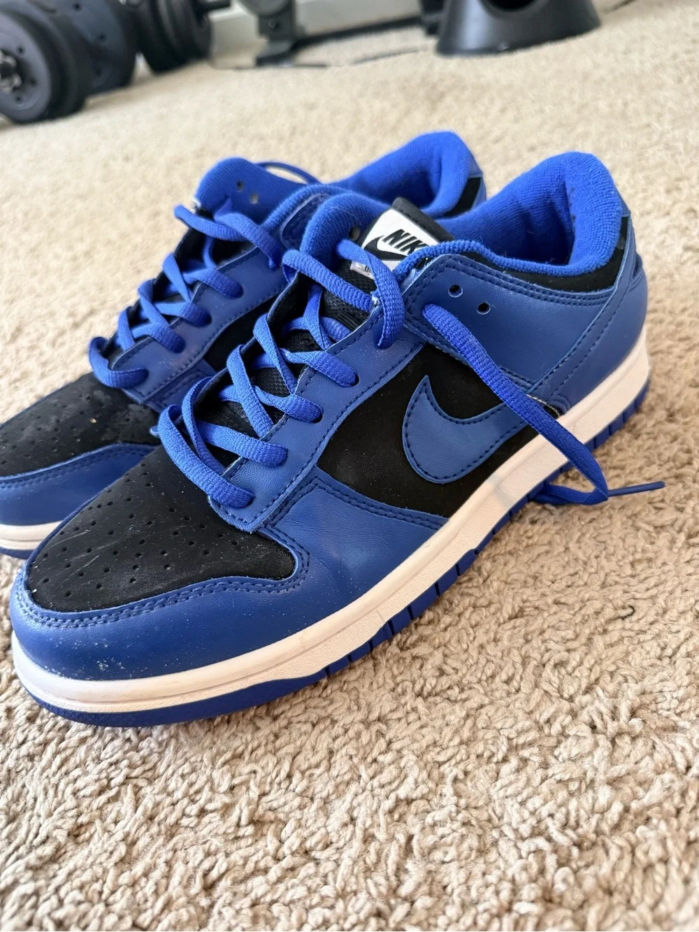 Men's Nike Dunks Blue and Black - Classic Athletic Style